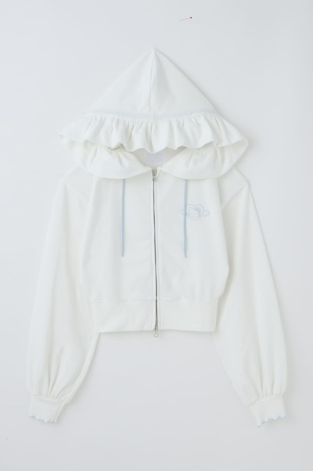 【SHIBUYA109×HELLO KITTY SPECIAL COLLABORATION】LOBU LOBU（6階 Manon Tokyo内） エンジェルフリルパーカー 全2種 各¥13,800