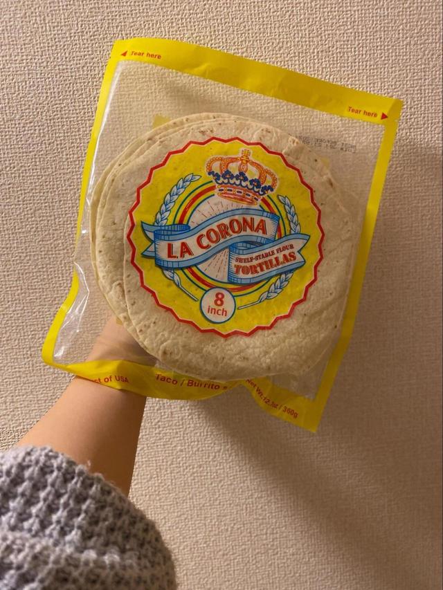 【カルディ ラ・コロナ フラワートルティヤ】破れにくく巻きやすい生地です