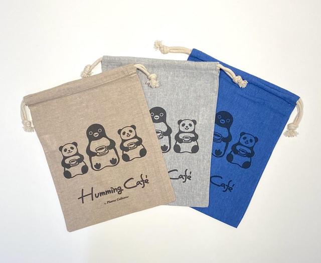 Suicaのペンギンカフェランチシャンブリック巾着M