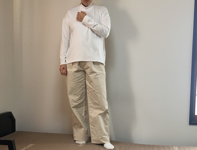 【ワークマン wmbストレッチ起毛リラックスウェア】きれい目にもカジュアルにも着られます