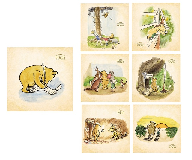 オリジナルスクエアポストカード（全7種、日替り）｜お買いあげプレゼント｜ディズニー「クラシック プー」おひさまマーケット