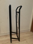 【山崎実業 持ち運べるダンボールストッカー タワー スリム】サイズは約W16.3×D15×H54.1cm。収納目安は約10枚です