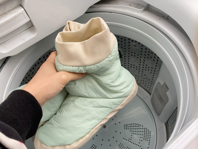 【ワークマン ヘヤルームブーツ】洗濯機で丸洗いOK！（※洗濯ネットの使用が推奨されています）