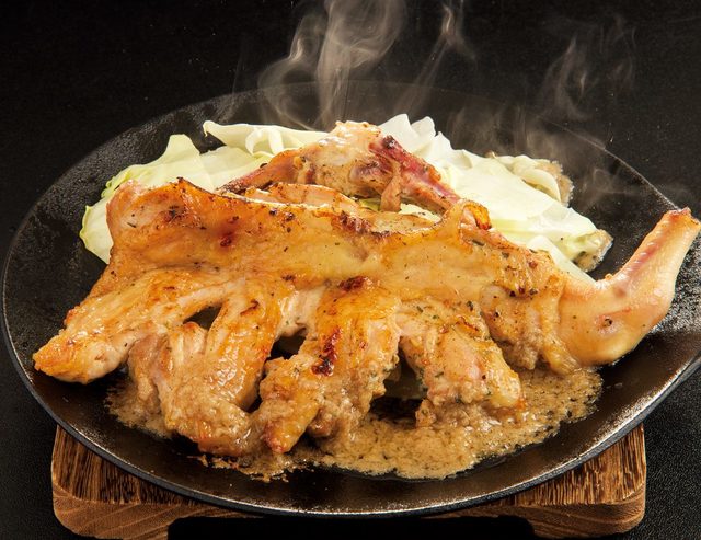 清流若どり　モモ一本焼き 特製玉ねぎ塩だれ