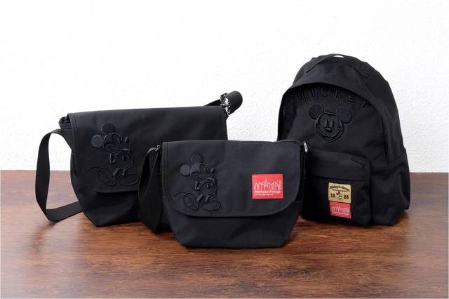 ≪商品情報≫　写真左から・メッセンジャーバッグ　Lサイズ　14,000円・メッセンジャーバッグ　Ｍサイズ　12,000円・バックパック　Ｌサイズ　13,000円
