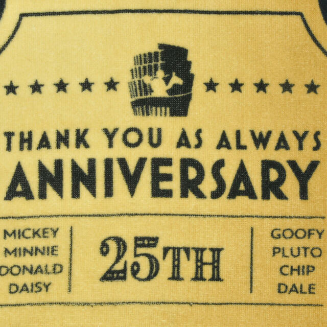 【東京ディズニーリゾート店限定】ミッキー フェイスタオル 東京ディズニーリゾート店25周年記念 1,800円