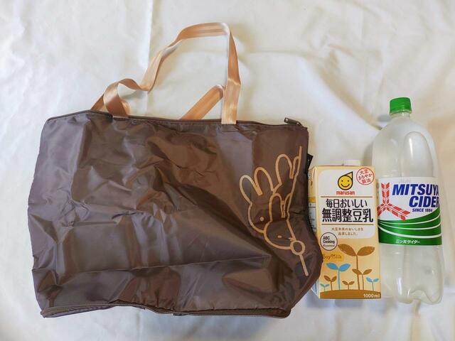 1000mlペットボトルも入る『大人のおしゃれ手帖』2023年7月号「付録：大人のmiffy（ミッフィー）保冷バッグ」価格：1280円（税込）
