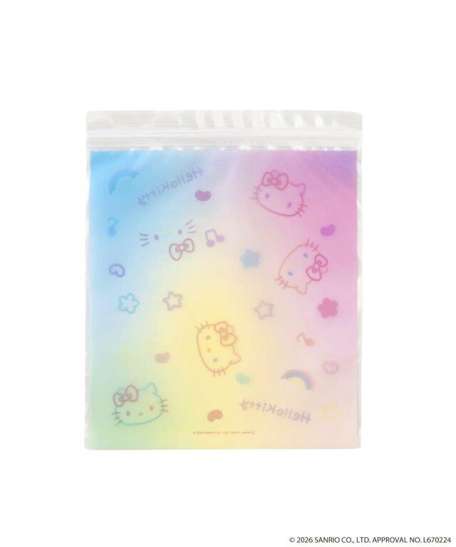 【3COINS×ハローキティコラボアイテム人気ランキング 4位】「HELLO KITTY ジップバッグ」ピンク 660円（税込）