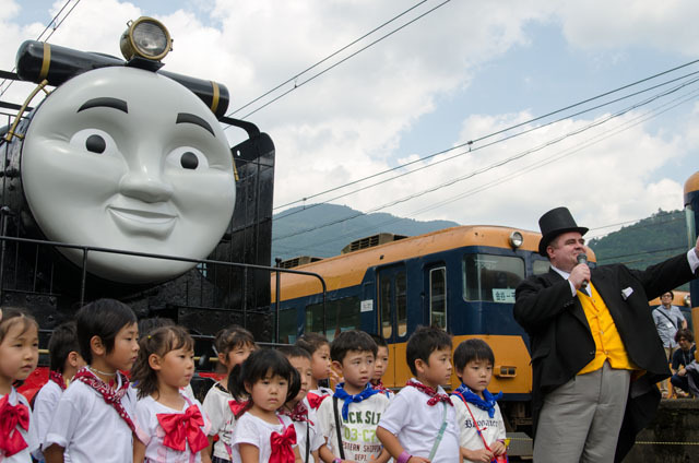 千頭駅でのセレモニーの様子(1)