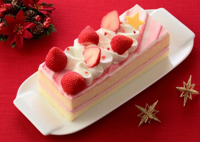 「ふわふわクリスマスシフォン（苺）」＜2,315円（税込2,500円）＞【「銀座コージーコーナー」のクリスマスケーキ】