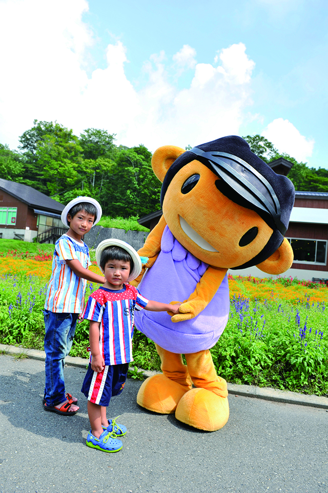 たんばらラベンダーパーク　たんばりんのお散歩