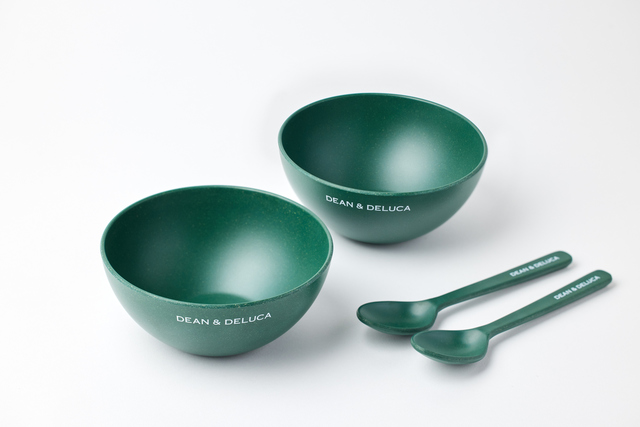 GLOW×DEAN ＆ DELUCA「ボウル2個＆スプーン2本セット＜グリーン＞」