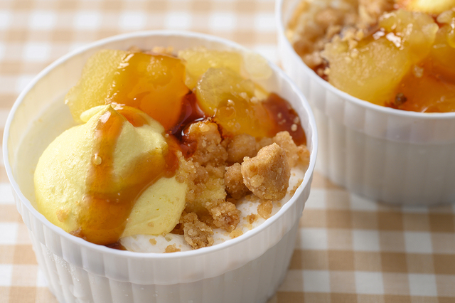 アップルクランブルプリン