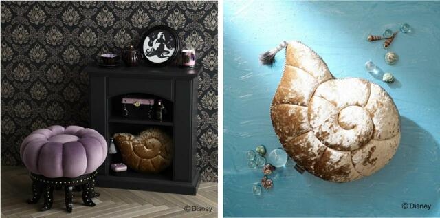 アースラ/スツール：￥28,000　　アースラ/クッション ゴールド：￥4,800