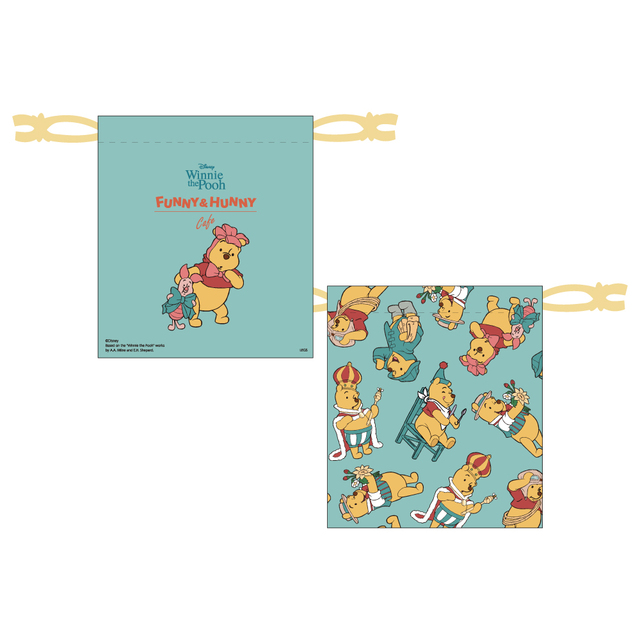 巾着 1,320円｜「くまのプーさん」FUNNY & HUNNY OH MY CAFE