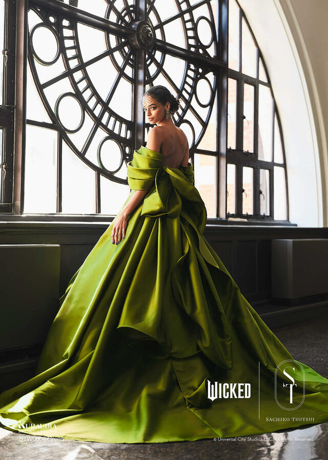 【クラウディア】『ウィキッド』新作ウェディングドレス「WICKED｜SACHIKO TSUTSUI」　STW0008_Green