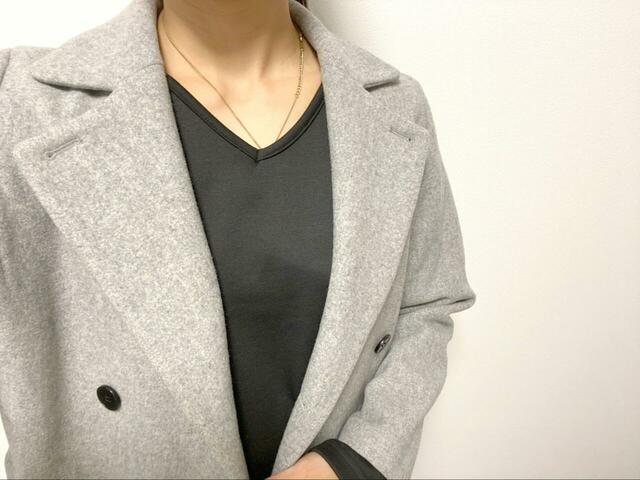 【cocaロングワンピ―ス】かっちりめコートとの相性も◎！