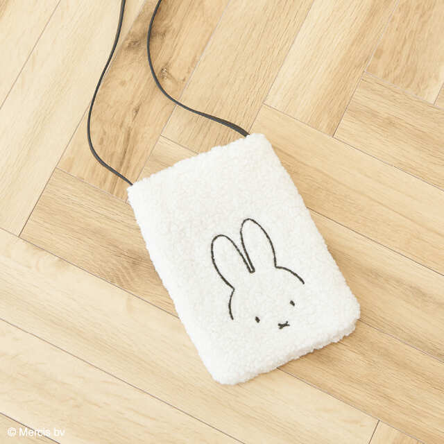 【Green Parks miffyコレクション】miffy/ボアスマホショルダー ￥3,490