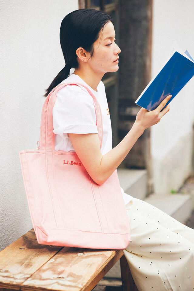 【bonjour records×L.L. Bean】別注トートバッグ（ペールピンク）