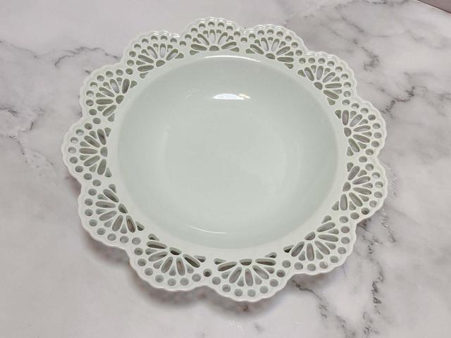 【Francfranc（フランフラン）】パニエ ディーププレート レース ミント／税込1,400円