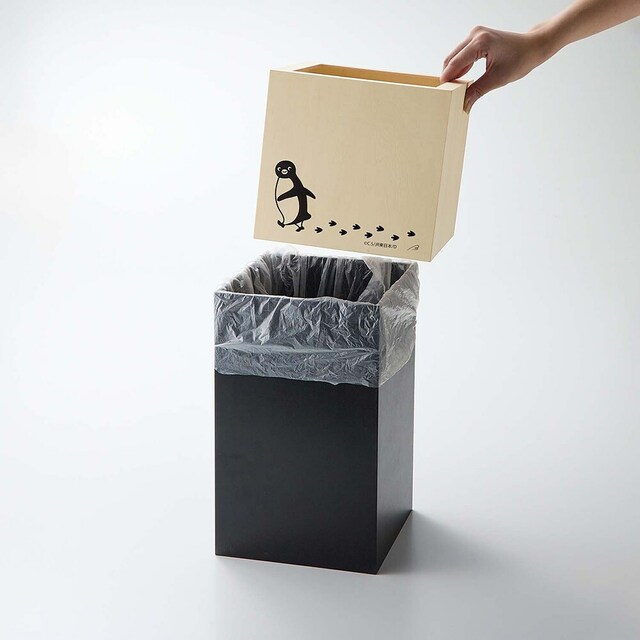 【ベルメゾン】Suicaのペンギン 袋を隠せるカバー付きダストボックス