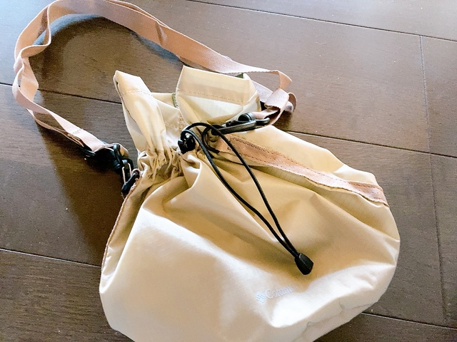 【Colombia ワクレラショルダーバッグ】ドローコードを締めると巾着に♪