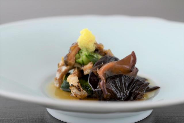 鱧皮胡瓜　木耳ポン酢漬け　生姜