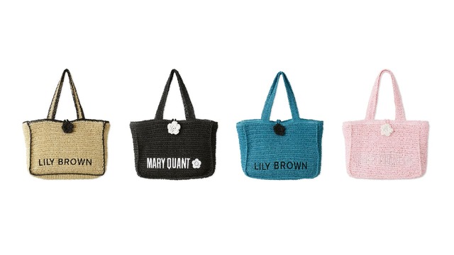 【LILY BROWN×MARY QUANT】カゴバッグ ¥14,960 / BEG, TUQ, BLK,PNK(EC限定カラ ー)