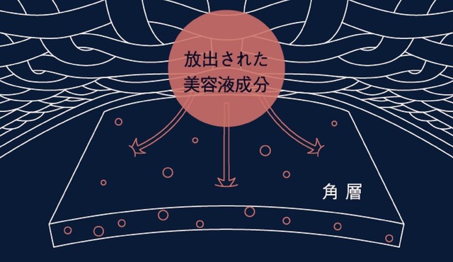 【newmine】放出された美容液成分が角層まで届く
