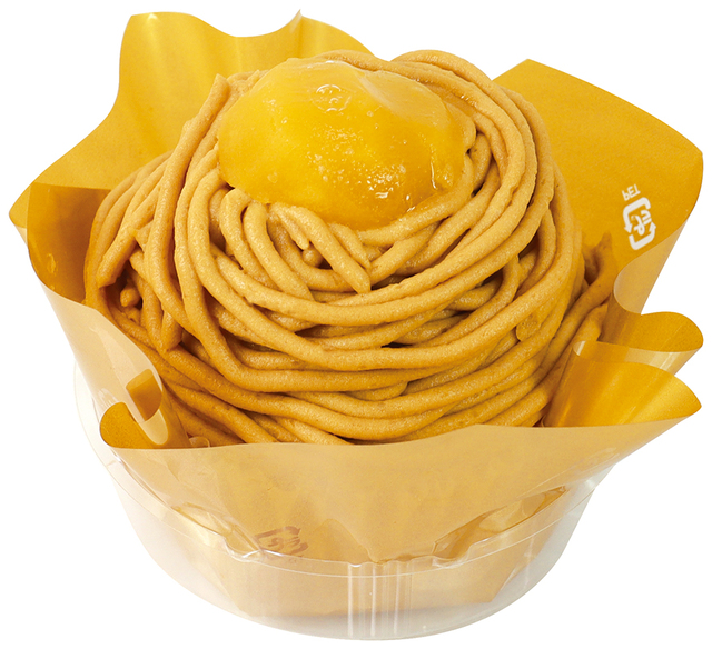 「復刻モンブラン」＜価格：626円（税込）＞【「不二家 銀座」が西武池袋本店にオープン！ふわふわブッセ生地にペコちゃんの焼印が可愛い「ポケットショートケーキ」販売！】