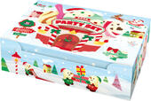 クリスマス パーティーセット BOXのデザインは雪降るホワイトクリスマス【「Happy ICE CREAM CHRISTMAS ハッピー アイスクリーム クリスマス」】