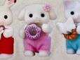 【シルバニアファミリー トートバッグ（ドーナツ）】フローラうさぎの赤ちゃん シエル