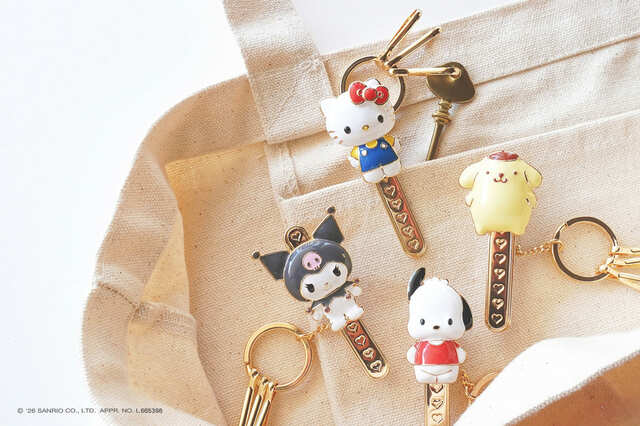 【サンリオ】バッグの中のカギがすぐに見つかるクリップ式キーホルダー「バッグキークリップ」とサンリオキャラクターズのコラボレーション商品