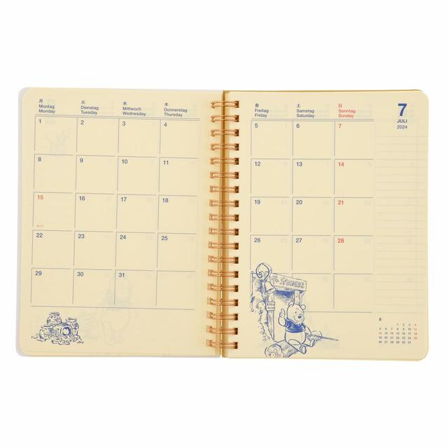 【デルフォニックス】プー＆フレンズ Rollbahn 手帳・スケジュール帳(L) Calendar＆Organizer 2024 1,980円