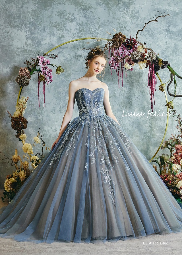 「Lulu felice（ルル・フェリーチェ）」新作ウェディングドレス LU-0155_Blue