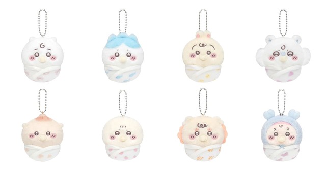 【「Chiikawa Baby ぬいぐるみくじ」】E賞：おくるみマスコット　全8種　サイズ：約H90～105×W80～100×D60mm