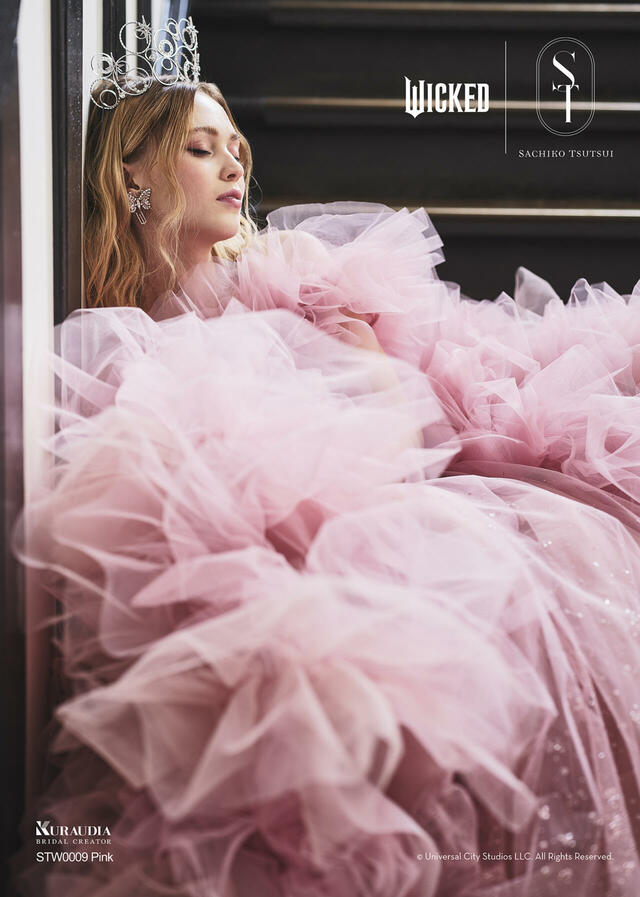 【クラウディア】『ウィキッド』新作ウェディングドレス「WICKED|SACHIKO TSUTSUI」 STW0009_Pink