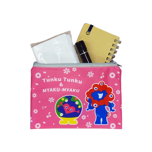 【GREEN×EXPO 2027】EX27 TK 【ミャクミャク】 ジッパーポーチ（ピンク） 880 円　※両面デザイン