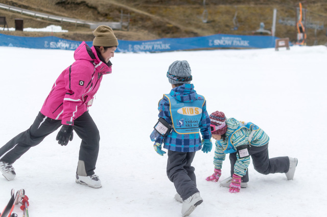 元気に準備体操!｜横尾スキースクール