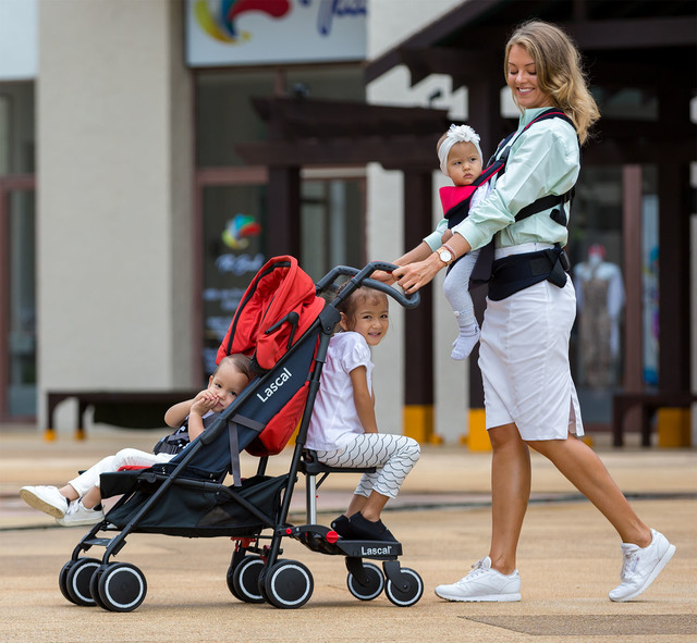 【ラスカル（Lascal）公式】バギーボードマキシ+ サドルセット | ブラック×レッド