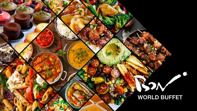 「BON WORLD BUFFET」<期間:2025年8月26日〜>【今だけ“120分飲み放題が500円”!本格アジア料理&世界のグルメが楽しめる英国発『BON WORLD BUFFET』が日本初上陸!】