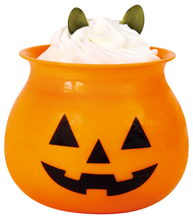 「おばけかぼちゃの焼きプリン」<価格:税込496円>【【不二家のハロウィン】真っ赤なベリーソース入りの“ドクロのムース”にパチパチ弾ける“クロミちゃんケーキ”も登場♪】