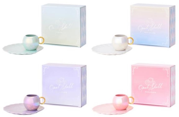 オパールシェル マグ＆プレート：2,000円（税込）