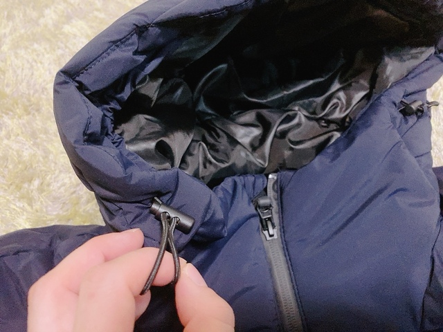 【ワークマン REPAIR-TECH(R)(リペアテック)洗えるフュージョンダウンフーディー】フードはスピンドルで絞れます