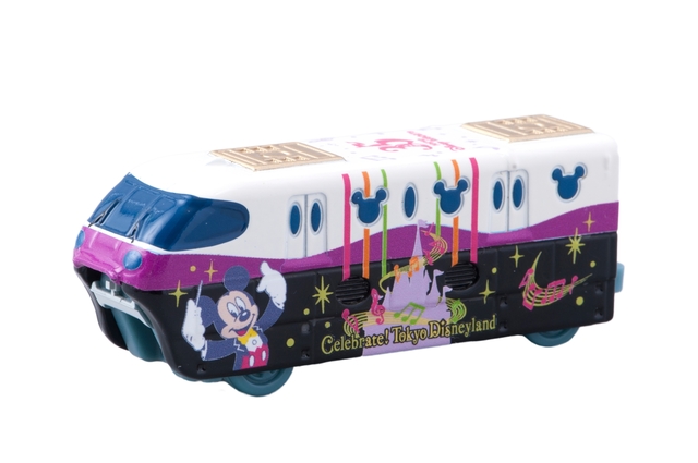 ディズニー・ビークル・コレクション ディズニーリゾートライン トミカ ¥1,200 ※高さ約3×幅約2×長さ約7.5cm｜東京ディズニーランド「Celebrate! Tokyo Disneyland」スペシャルグッズ（2018年）
