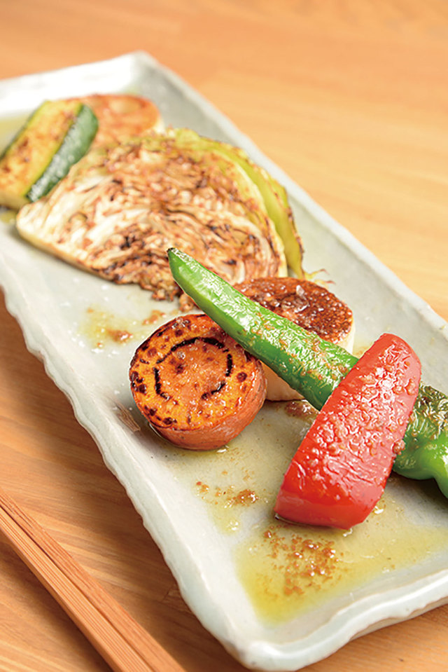 Haru dining（日本橋）　野菜の鉄板焼盛り合わせ1500円（税別）