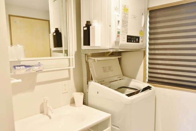 洗濯乾燥機や洗剤も完備