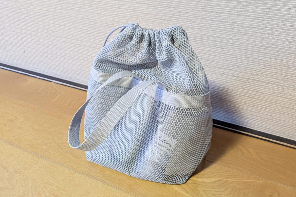 無印良品の新作「メッシュの巾着バッグ」が温泉・銭湯・サウナに最高 