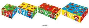 「スーパーマリオ バラエティボックス」<スモール:4個1,120円/6個1,540円/8個1,960円/12個2,800円、レギュラー:4個1,560円/6個2,140円/8個2,730円/12個3,900円>【サーティワン×スーパーマリオコラボ】