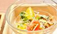 【銀座朝食ラボ 青柚子香る彩り素麺】色とりどりのそうめん小鉢